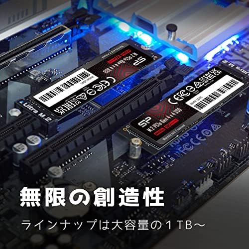 כוח סיליקון SSD 2TB [אולטרה משחק מהיר SSD] קרא 5,000 MB/S כותב 4,800 MB/S 3D NAND M.2 2280 PCIE 4.0 X 4 NVME1.4 SP02KGBP44UD90055